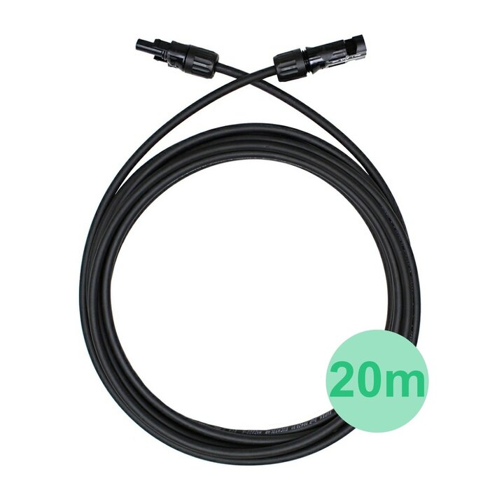 LDY Solar Kabel 6mm schwarz 20  Meter mit MC4 Steckers