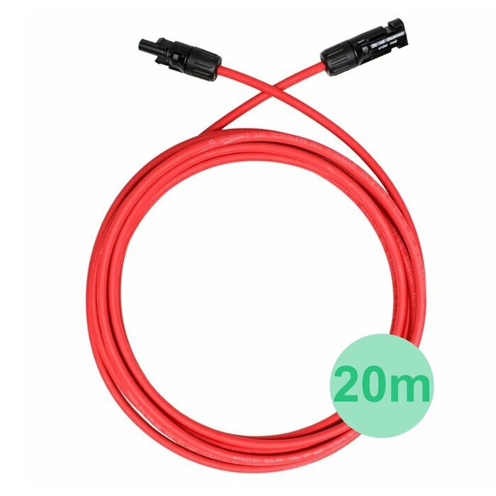 LDY Solar Kabel 6mm rot 20 Meter mit MC4 Steckers