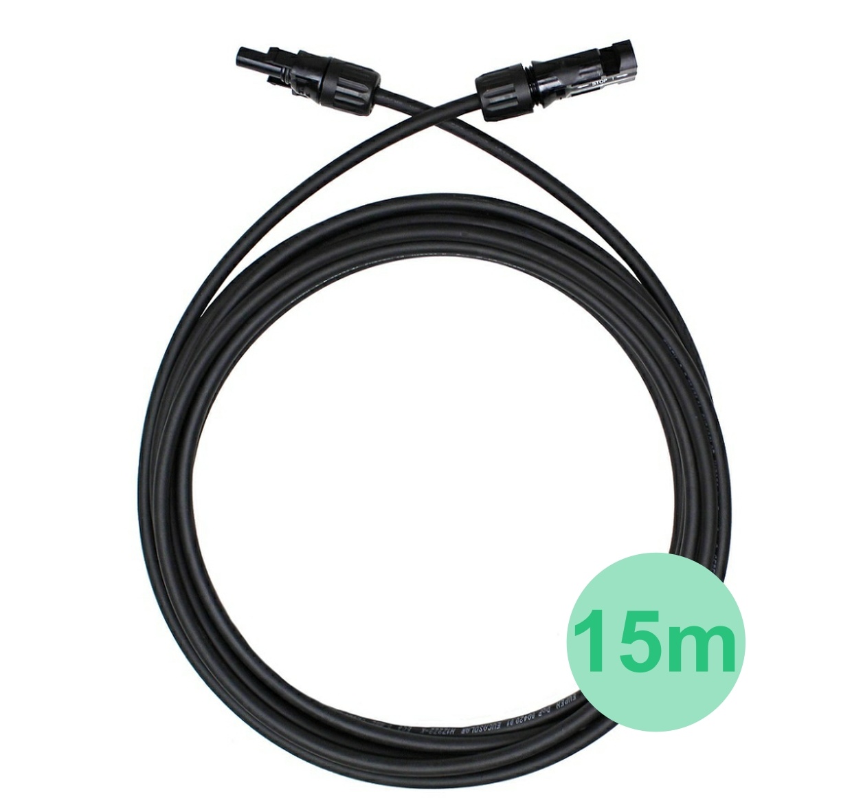 LDY Solar Kabel 4mm schwarz 15 Meter mit MC4 Steckers