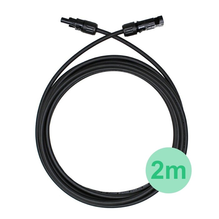 LDY Solar Kabel 6mm schwarz 2 Meter mit MC4 Steckers