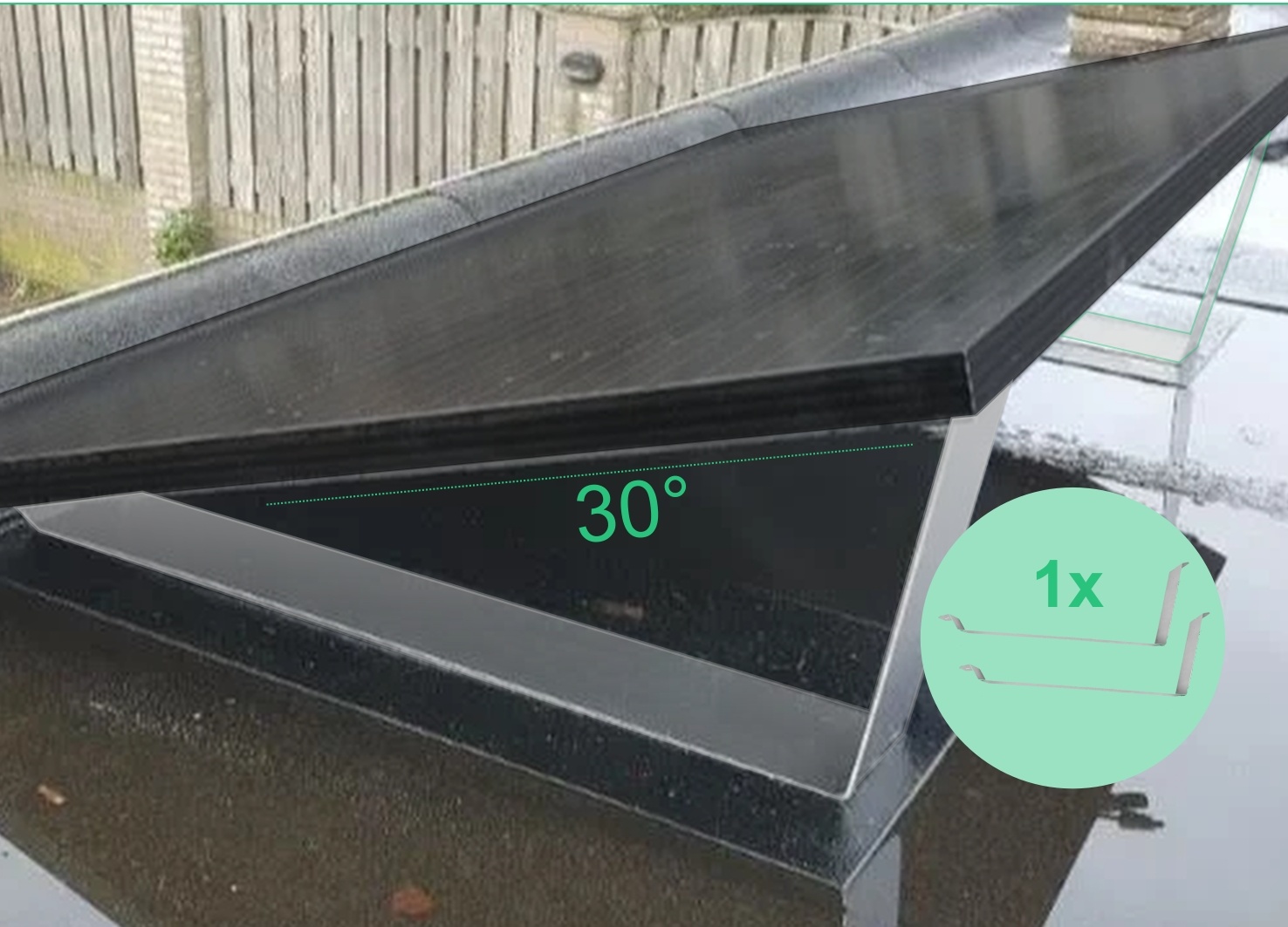 Support de fixation pour panneaux solaires sur toiture terrasse