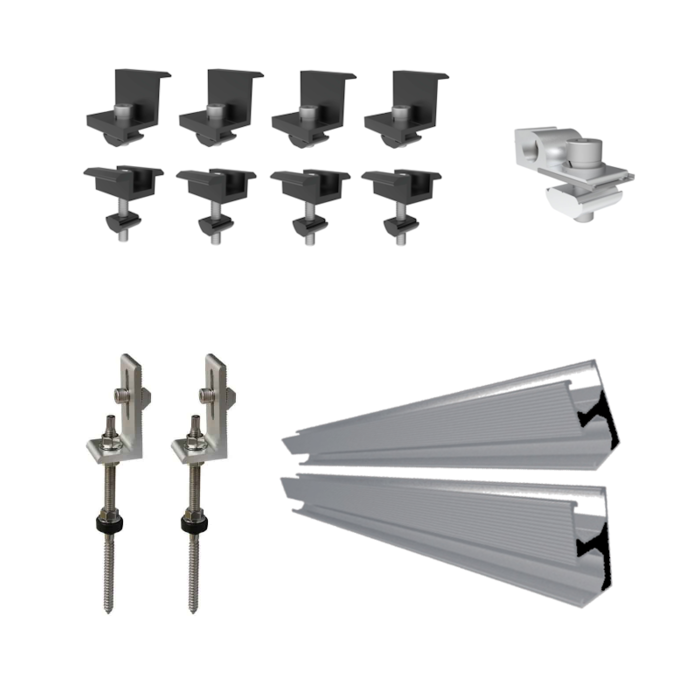 LDY Wave roof mounting kit for solar panels vertical