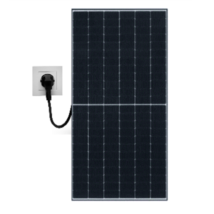 LDY 1 Zonnepaneel met stekker set - Plug & Play - 425Wp Black zonnepaneel + 300W micro omvormer