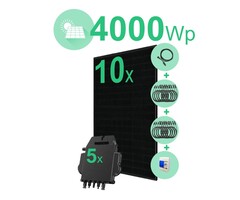 LDY 10 Solar panels with Solar divider - 4000Wp solar panels - 5x600W Micro inverter