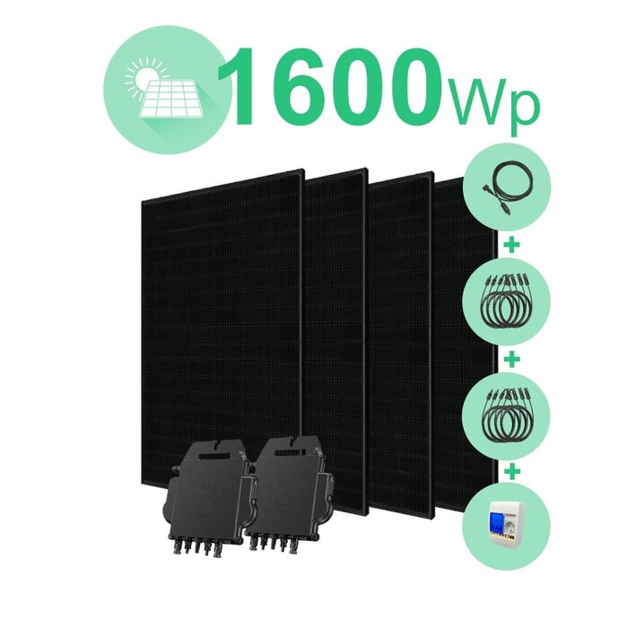 LDY 4 Zonnepanelen met stekker - 2x600w omvormer met 4x 420Wp zonnepanelen