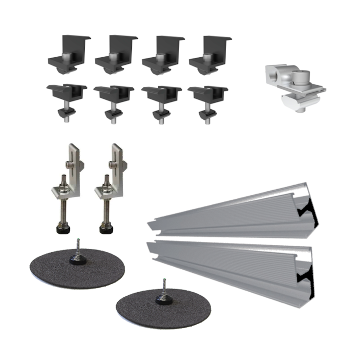 LDY Montageset für Solarmodule Bitum Schrägdach