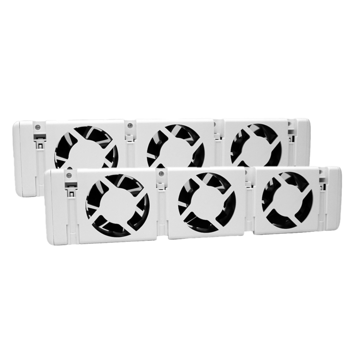 LDY Heizkörper ventilator - Heizkörper lüfter Doppelt set - 6 Lüfter