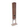 ChargeXpert Azobé standing pole for EV Charger with 220V wall socket