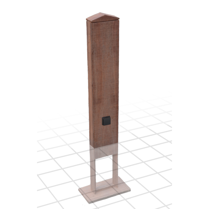 ChargeXpert Azobé poteau de fixation pour borne de recharge avec prise murale 220V