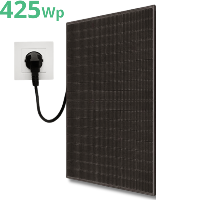 LDY 1 Panneaux solaires plug and play - Onduleur 300w avec panneau noir 425Wh