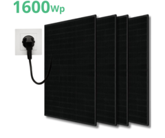 LDY 4  Panneaux solaires avec jeu de prises - 2x Micro onduleur 600W - 4x panneaux solaires 400Wh