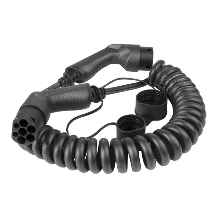 LDY Loady spiraal laadkabel type 2 naar type 2 - 11 kW - 3x16A