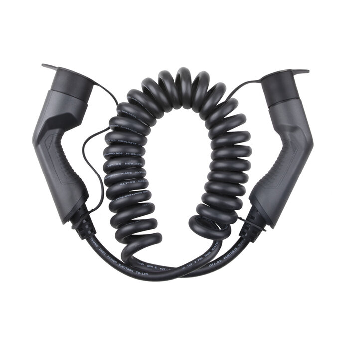 LDY Loady coiled ev charging cable type 2 to type 2 - 11 kW - 3x16A