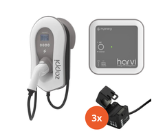Myenergi Zappi V2.1 22 kW incl Harvi + 3x CT clamps - 6.5M cable