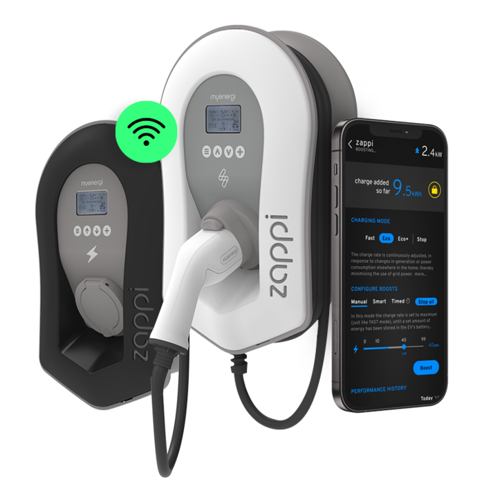 Myenergi Myenergi Zappi V2.1 - 22 kW incl Harvi + 3x CT klemmen - type 2 - Socket - laadpaal