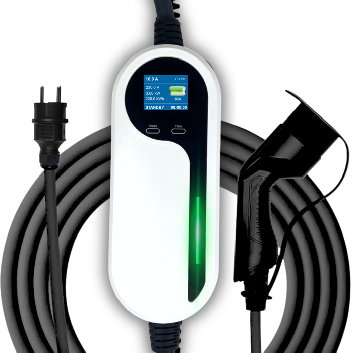 LDY Loady adjustable mobile EV charger - type 2 - schuko plug - 6-16A - 15M - outlet