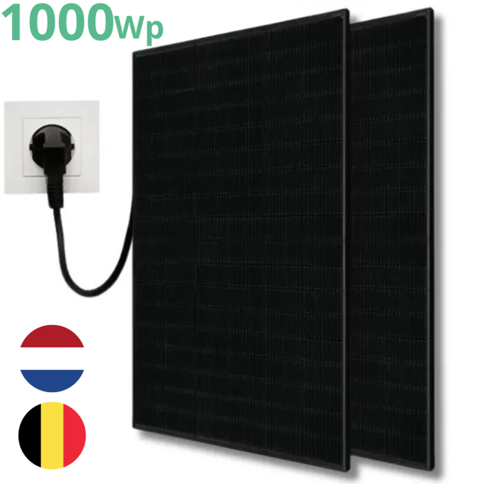 LDY 2 Solar panels with plug -  2x 500Wh PV panels + 800W Micro inverter