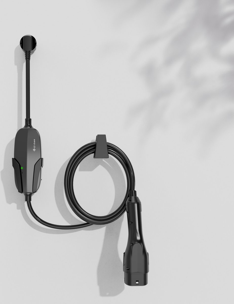 EVbee mobile charger 2 metres - type 2 - schuko - 3,7kW - 1x16A - outlet
