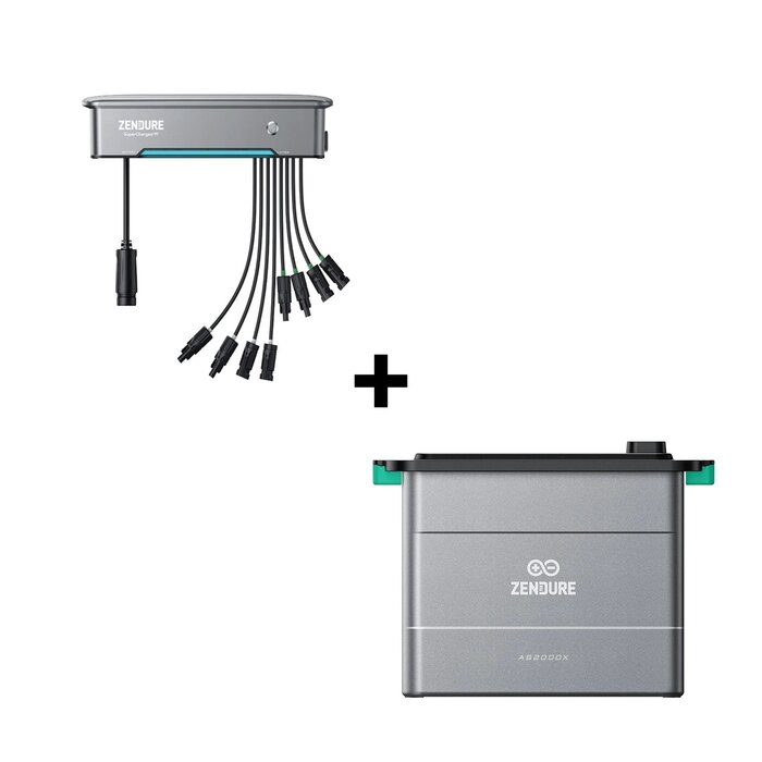 Zendure Kombi: Zendure Solarspeicher Paket + 840 Wp Balkonkraftwerk mit Stecker