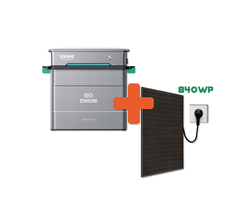 Zendure Kombi: Zendure  Solarspeicher Paket + 840 Wp Balkonkraftwerk mit Stecker