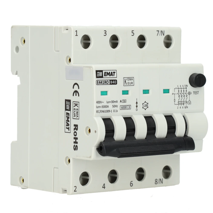 EMAT EMAT aardlekautomaat 3-polig+nul 40A B-kar 30mA