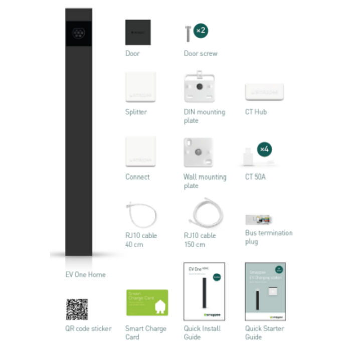 Smappee Smappee EV One - 22 kW - triphasé - 32A - prise type 2 - borne de recharge