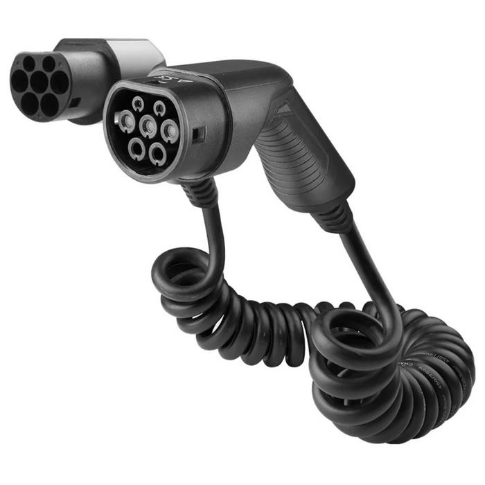 LDY Loady coiled ev charging cable type 2 to type 2 - 22 kW - 3x32A