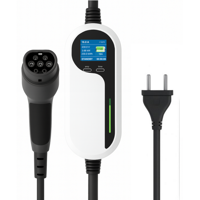 LDY Loady adjustable mobile EV charger - type 2 - schuko plug - 6-16A