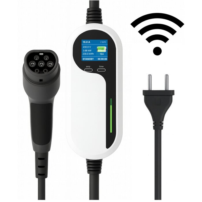 LDY Loady adjustable mobile EV charger - type 2 - schuko plug - 6-16A