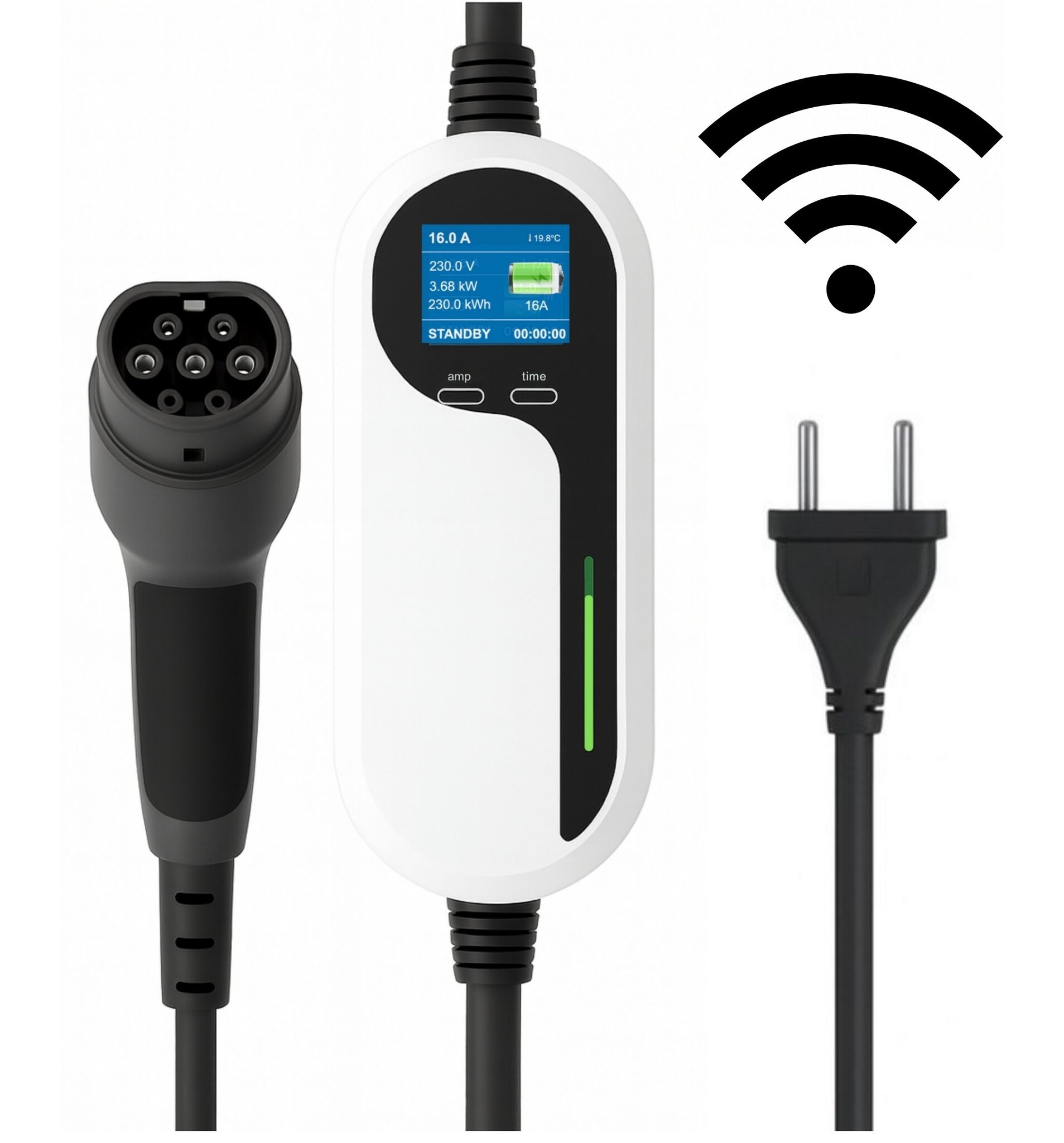 LDY Loady adjustable mobile EV charger - type 2 - schuko plug - 6-16A