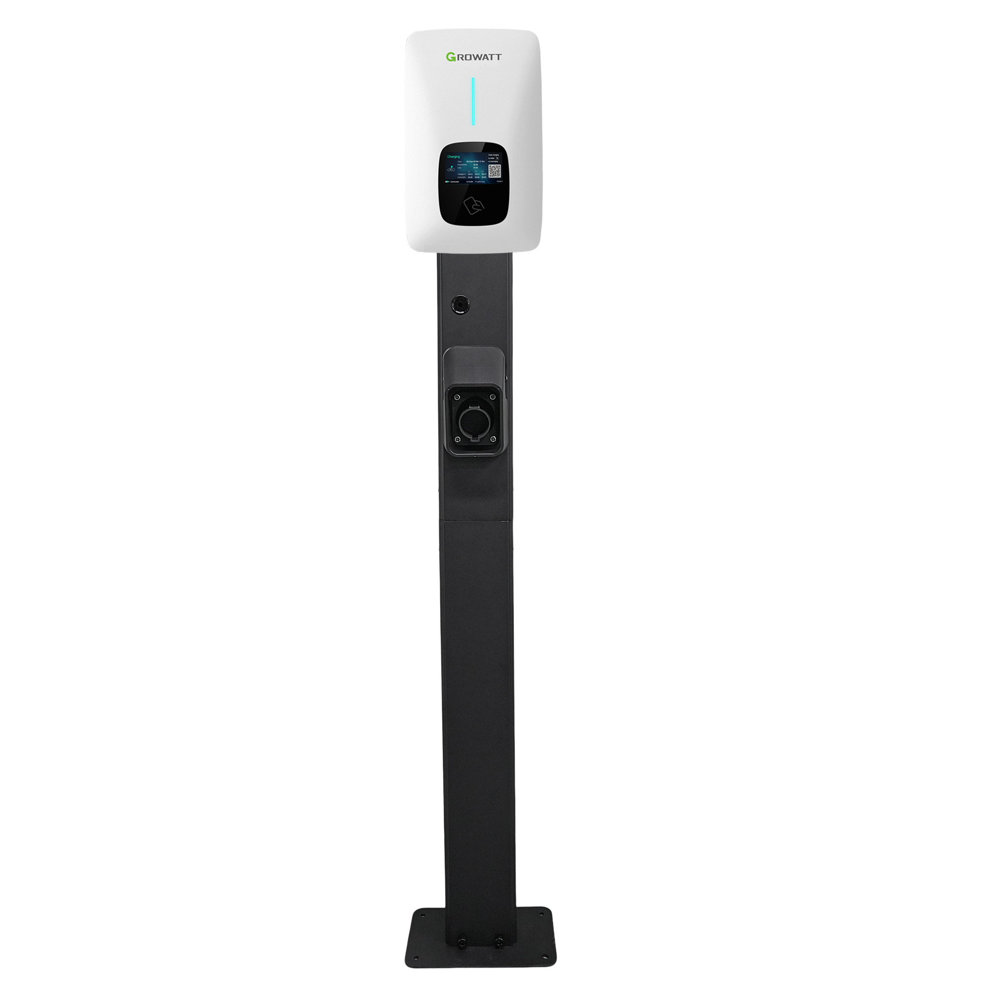 Standing pole for Growatt Thor EV charger