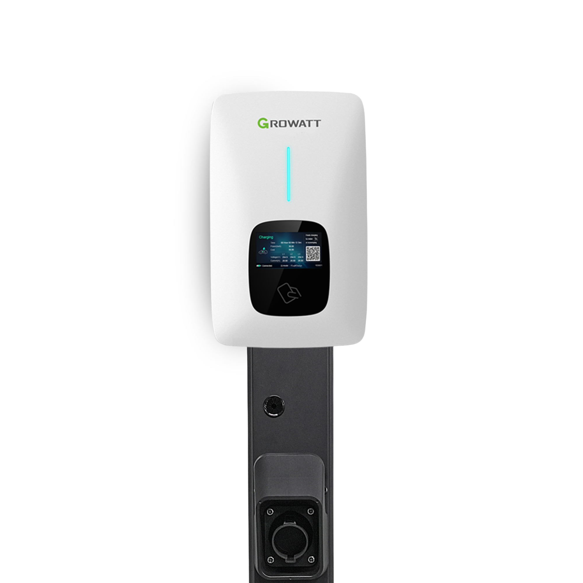 Standing pole for Growatt Thor EV charger