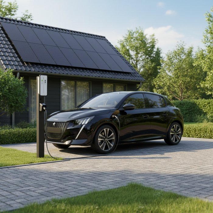 Standing pole for Hager witty EV charger