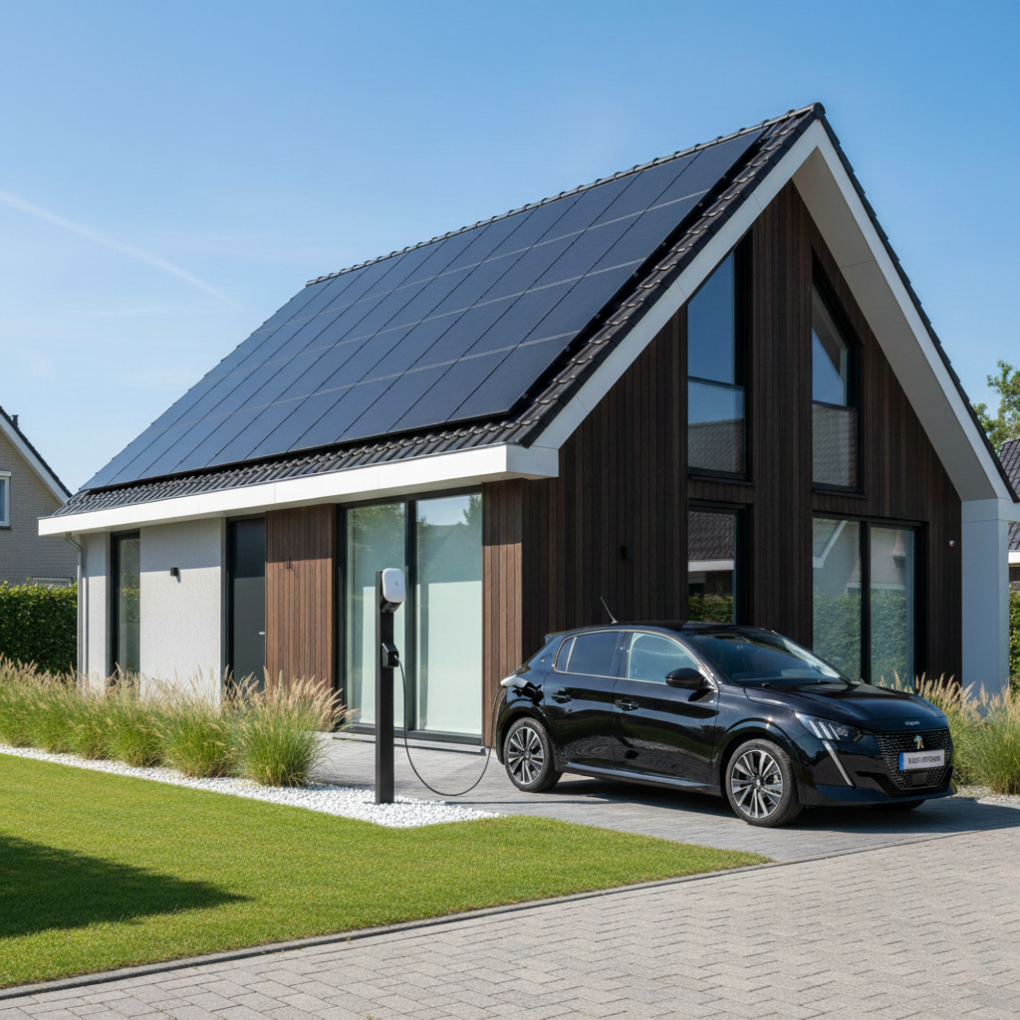 Standing pole for Huawei EV charger