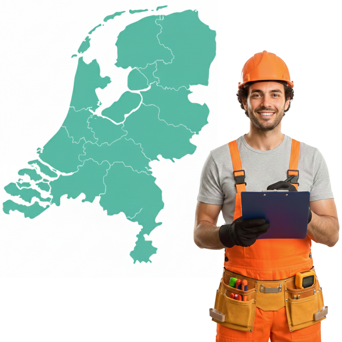 Basic solar battery installation in the Netherlands