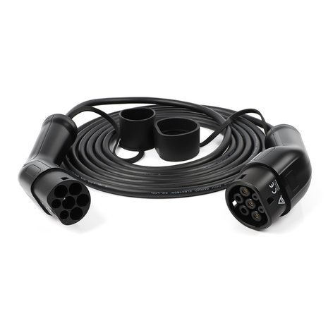 LDY Loady type 2 to type 2 - 7.4 kW - charging cable - 10 meters - outlet