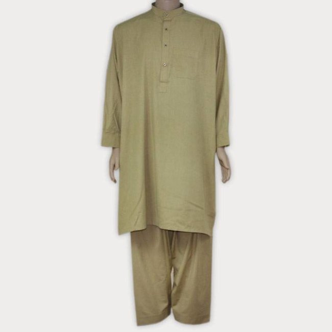 Salwar Kameez Herren - Cremegrün