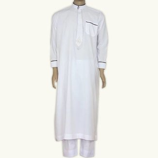 Arab Galabiyah with pants - White