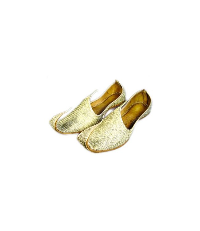 Indische Khussa Schuhe Schnabelschuhe Gold