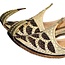 Indian beak shoes - Men Khussa in Gold Black