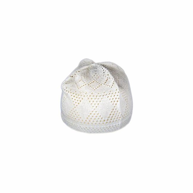 White crocheted cap / one size