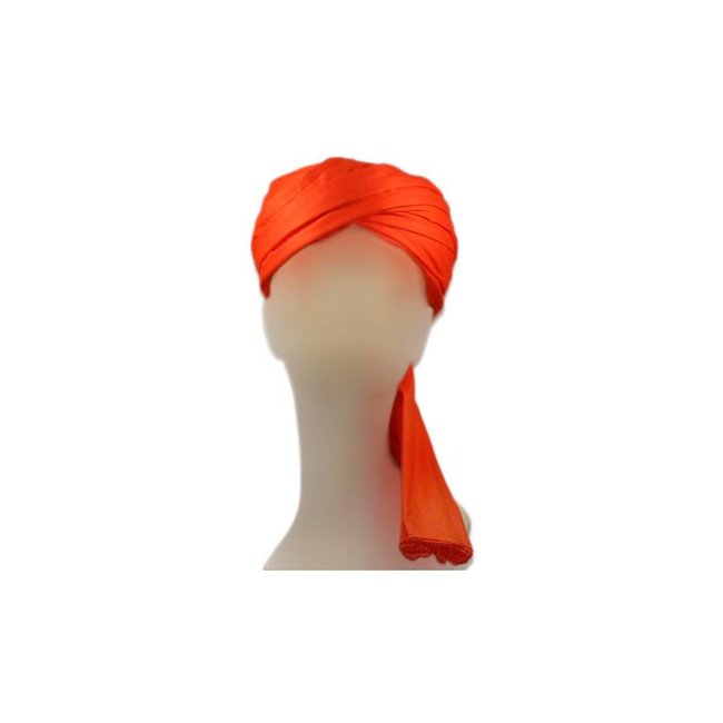 Turban-Tuch Imama in Orange zum Binden aus reiner Baumwolle