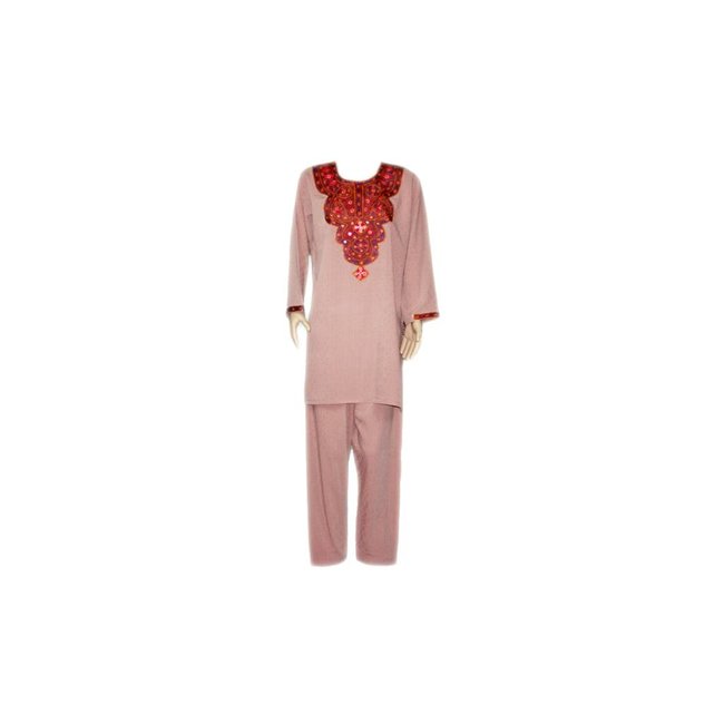 Salwar Kameez Damen - Spiegeldesign Altrosa