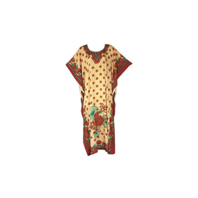 Arabic Kaftan Dress with Scarf for Ladies - Short Sleeve