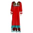 Arab Jilbab Caftan in Red with colorful embroidery