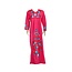 Arabischer Jilbab-Kaftan in Pink mit Stickerei