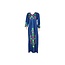 Arab Jilbab kaftan in indigo blue with embroidery