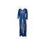 Embroidered Arab Caftan Dress in Indigo Blue