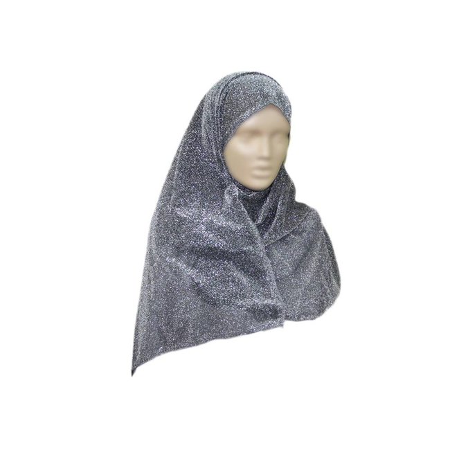 Elegant scarf for ladies with glitter effect in gray