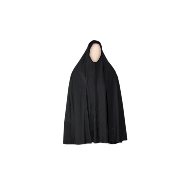 Big khimar hijab in black - Stretchy